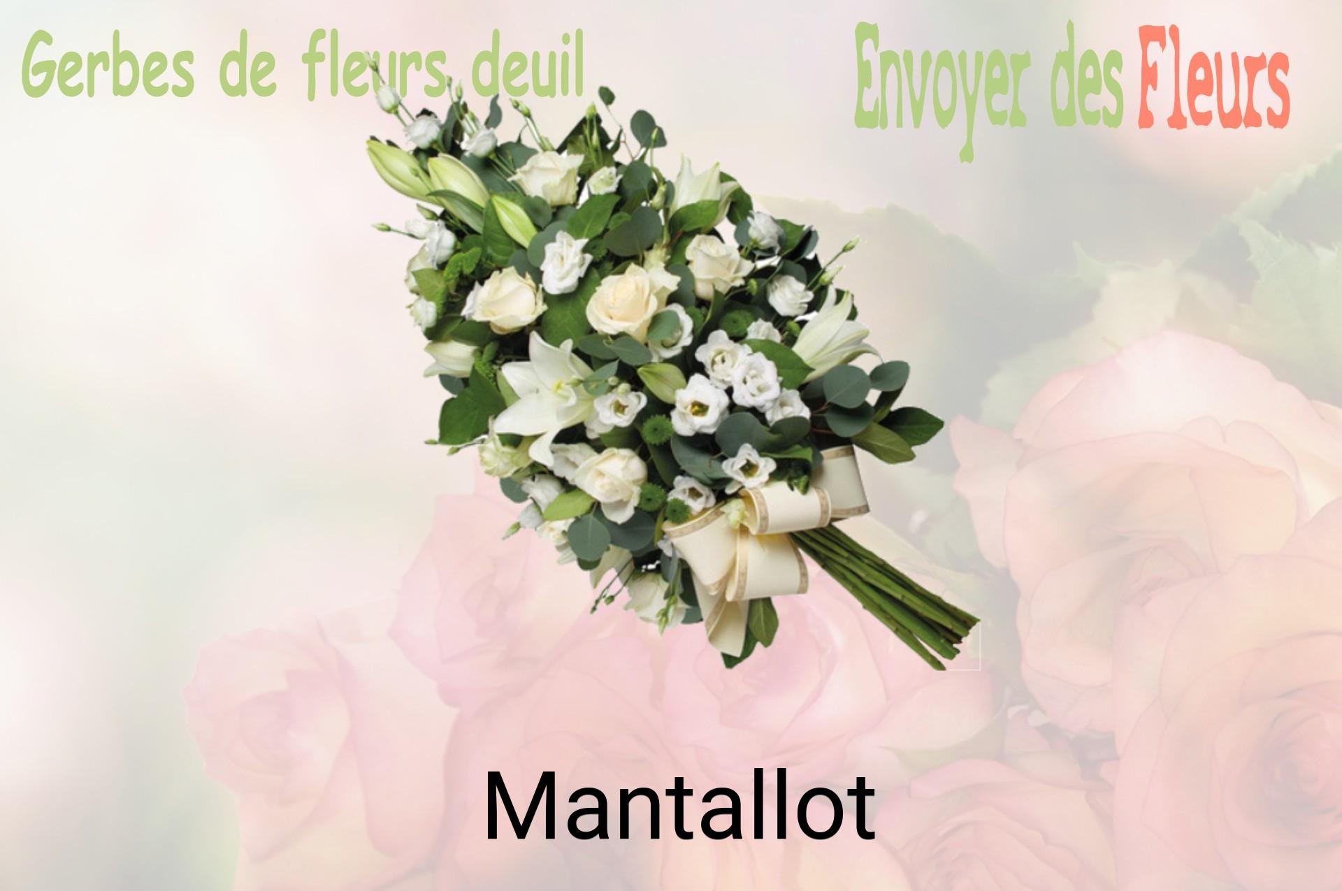 Gerbe de fleurs de deuil livrée à Mantallot